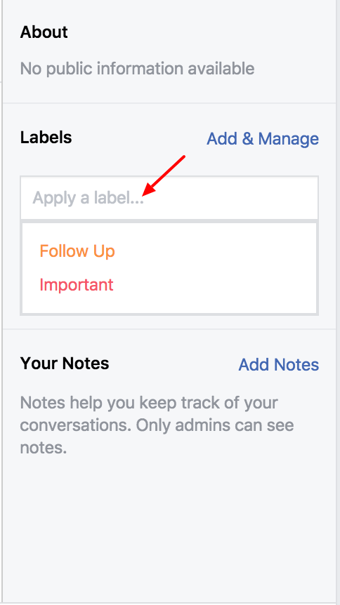apply facebook add labels