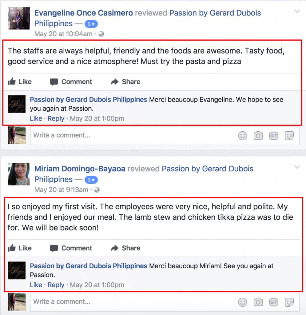 facebook post reviews