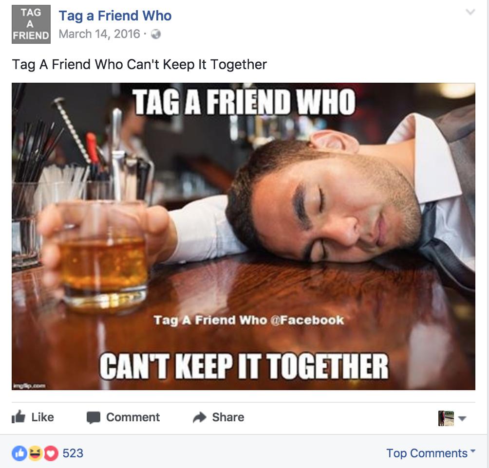 tag a friend facebook post