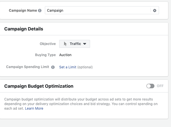 facebook campaign objective ads