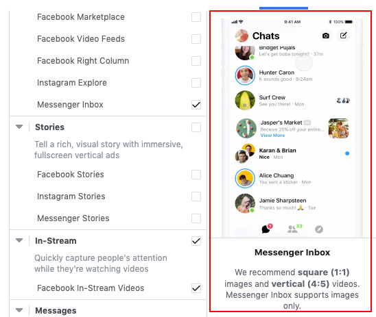 facebook messenger home ads